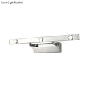 GobekUsa LED Bathroom Vanity Lamp with Stainless Steel Shade - Chrome Wall Light Fixture, Warm/White Light