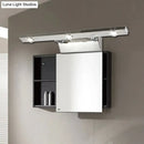 GobekUsa LED Bathroom Vanity Lamp with Stainless Steel Shade - Chrome Wall Light Fixture, Warm/White Light
