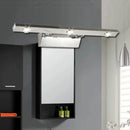 GobekUsa LED Bathroom Vanity Lamp with Stainless Steel Shade - Chrome Wall Light Fixture, Warm/White Light