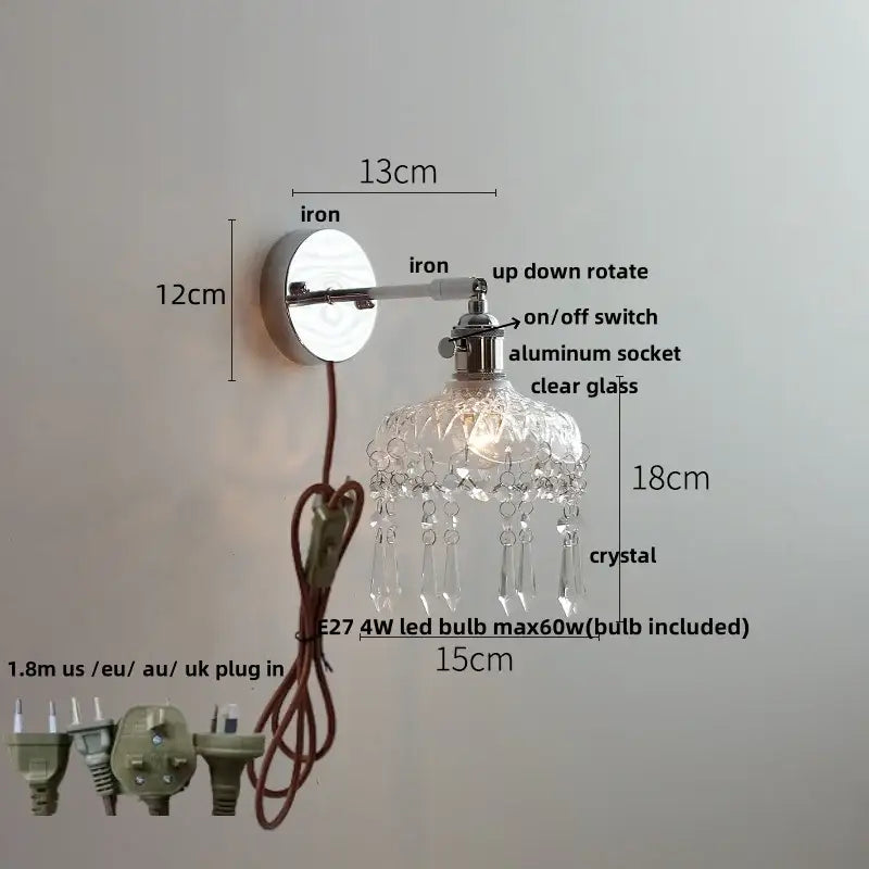 GobekUsa Ceramic LED Wall Light Sconce, Pull Chain Switch, Modern Style, photo 7 of 20