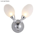 GobekUsa Modern Chrome Egg Wall Light Fixture with 2/3 White Glass LED Lights