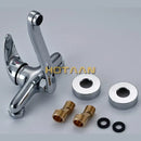 GobekUsa Brass Chrome Dual Hole Kitchen Tap Mixer Faucet for Sink