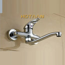GobekUsa Brass Chrome Dual Hole Kitchen Tap Mixer Faucet for Sink