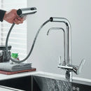 GobekUsa 3-Mode Waterfall Kitchen Faucet with 360° Rotation and Pull Out Spray