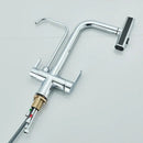 GobekUsa 3-Mode Waterfall Kitchen Faucet with 360° Rotation and Pull Out Spray