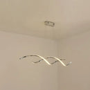 GobekUsa Minimalist Aluminum Wave Shaped Pendant Light - Adjustable Cord, LED Island Lighting