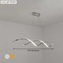 GobekUsa Minimalist Aluminum Wave Shaped Pendant Light - Adjustable Cord, LED Island Lighting