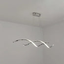 GobekUsa Minimalist Aluminum Wave Shaped Pendant Light - Adjustable Cord, LED Island Lighting
