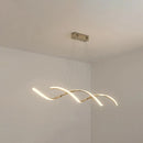 GobekUsa Minimalist Aluminum Wave Shaped Pendant Light - Adjustable Cord, LED Island Lighting