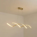 GobekUsa Minimalist Aluminum Wave Shaped Pendant Light - Adjustable Cord, LED Island Lighting