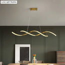 GobekUsa Minimalist Aluminum Wave Shaped Pendant Light - Adjustable Cord, LED Island Lighting
