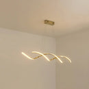 GobekUsa Minimalist Aluminum Wave Shaped Pendant Light - Adjustable Cord, LED Island Lighting