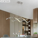 GobekUsa Minimalist Aluminum Wave Shaped Pendant Light - Adjustable Cord, LED Island Lighting
