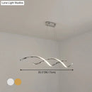 GobekUsa Minimalist Aluminum Wave Shaped Pendant Light - Adjustable Cord, LED Island Lighting