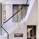 GobekUsa Circle Led Crystal Light New Hanging Pendant Crystal 36W Prety Corridor Hotel Pendant Lamp Dining Room Lights Living Room