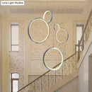 GobekUsa Circle Led Crystal Light New Hanging Pendant Crystal 36W Prety Corridor Hotel Pendant Lamp Dining Room Lights Living Room