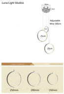 GobekUsa Circle Led Crystal Light New Hanging Pendant Crystal 36W Prety Corridor Hotel Pendant Lamp Dining Room Lights Living Room