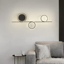 GobekUsa Circle Straight Bar Wall Lamp | Modern Nordic LED Bedroom Living Room Decor