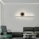 GobekUsa Circle Straight Bar Wall Lamp | Modern Nordic LED Bedroom Living Room Decor