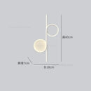 GobekUsa Circle Straight Bar Wall Lamp | Modern Nordic LED Bedroom Living Room Decor
