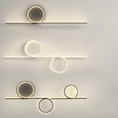 GobekUsa Circle Straight Bar Wall Lamp | Modern Nordic LED Bedroom Living Room Decor