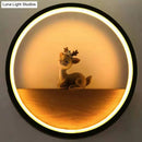 GobekUsa Modern LED Wall Sconce with Decorative Deer for Living Room