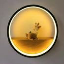 GobekUsa Modern LED Wall Sconce with Decorative Deer for Living Room