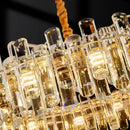 GobekUsa Crystal Chandelier Pendant Light for Living Room Dining Room Ceiling Lighting
