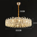 GobekUsa Crystal Chandelier Pendant Light for Living Room Dining Room Ceiling Lighting