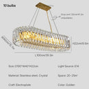 GobekUsa Crystal LED Ceiling Chandelier: Elegant European Home Décor Pendant Lights
