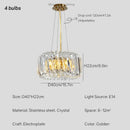 GobekUsa Crystal LED Ceiling Chandelier: Elegant European Home Décor Pendant Lights