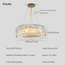 GobekUsa Crystal LED Ceiling Chandelier: Elegant European Home Décor Pendant Lights