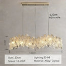 GobekUsa Glass Petal LED Chandelier for Bedroom Dining Living Room Lighting