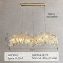 GobekUsa Glass Petal LED Chandelier for Bedroom Dining Living Room Lighting