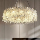 GobekUsa Glass Petal LED Chandelier for Bedroom Dining Living Room Lighting