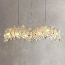 GobekUsa Glass Petal LED Chandelier for Bedroom Dining Living Room Lighting