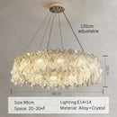 GobekUsa Glass Petal LED Chandelier for Bedroom Dining Living Room Lighting