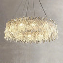 GobekUsa Glass Petal LED Chandelier for Bedroom Dining Living Room Lighting