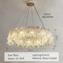 GobekUsa Glass Petal LED Chandelier for Bedroom Dining Living Room Lighting