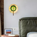 GobekUsa Circular Green Copper Wall Lamp - Modern Nordic LED Decor for Living Room