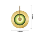 GobekUsa Circular Green Copper Wall Lamp - Modern Nordic LED Decor for Living Room