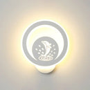 GobekUsa Modern Circular Sconce Lighting: Acrylic LED Wall Light Fixture in White for Living Room