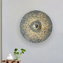 GobekUsa Terrazzo Wall Mounted Light: Designer Style 1-Bulb Sconce for Corridors in Beige & Lake Blue