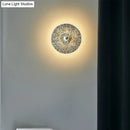 GobekUsa Terrazzo Wall Mounted Light: Designer Style 1-Bulb Sconce for Corridors in Beige & Lake Blue