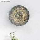 GobekUsa Terrazzo Wall Mounted Light: Designer Style 1-Bulb Sconce for Corridors in Beige & Lake Blue