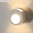 GobekUsa Modern Gypsum Wall Sconce Lamp - 1 Light LED Wall Lighting in White for Living Room
