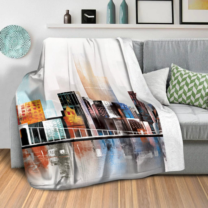 Modern Cityscape Blanket