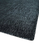 Modern Classic 8x10 Solid Plain Black and Silver Blended Hand Loomed Modern Scandinavian Art Silk Area Rug by The Rug Decor
