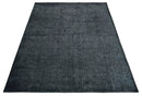 Modern Classic 8x10 Solid Plain Black and Silver Blended Hand Loomed Modern Scandinavian Art Silk Area Rug by The Rug Decor