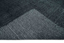 Modern Classic 8x10 Solid Plain Black and Silver Blended Hand Loomed Modern Scandinavian Art Silk Area Rug by The Rug Decor